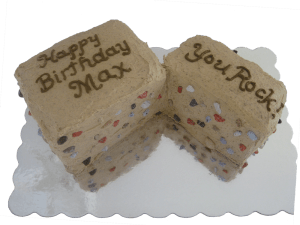 rock climbing cake that says "Happy Birthday Max. You Rock!"